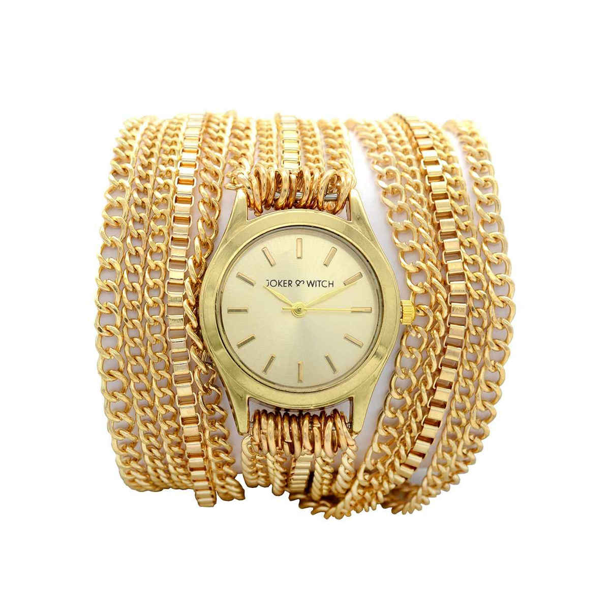 Joker & Witch Women's Metal Chrono Watch | Gold