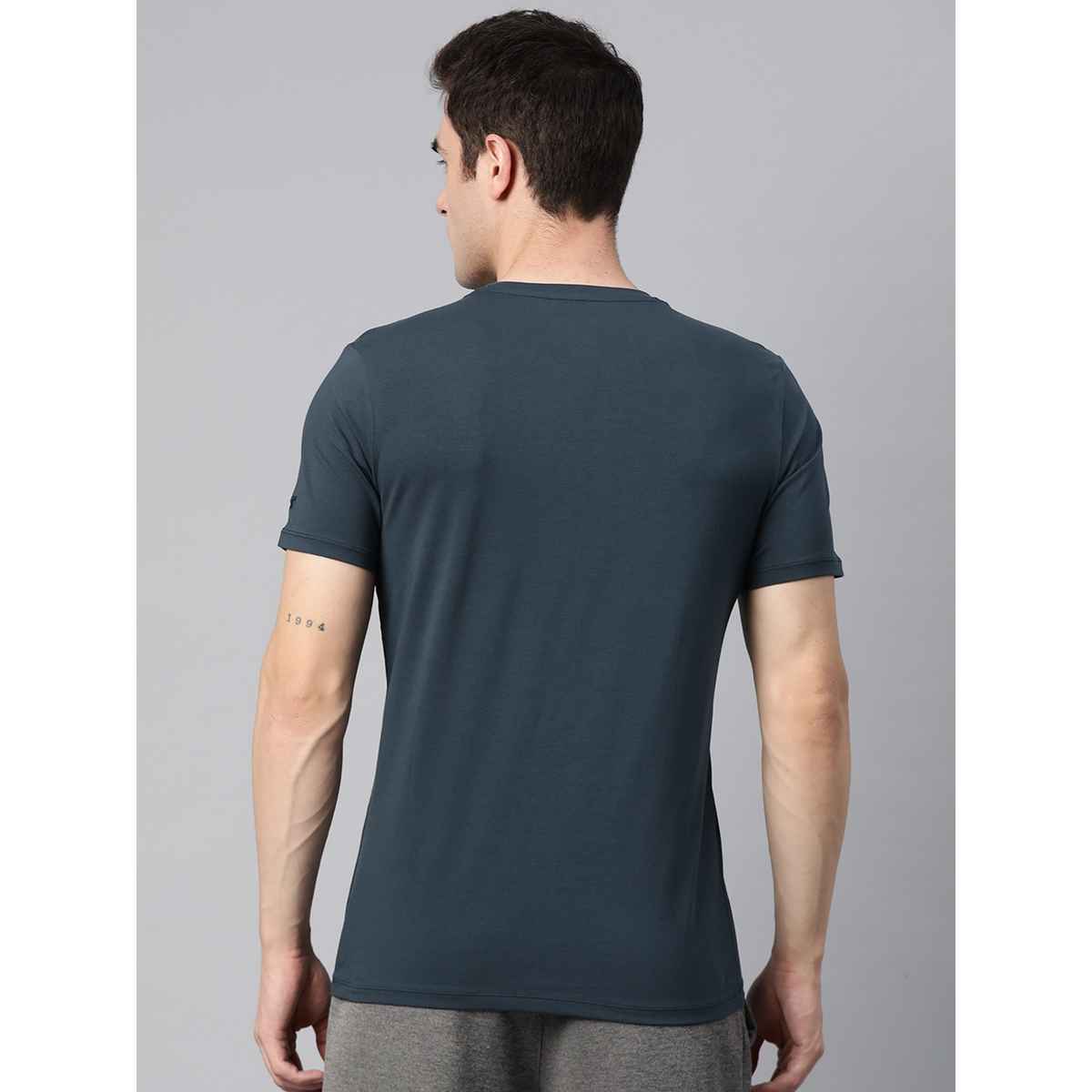 Alcis Men's Round Neck T-Shirt | Stormy Blue | XXL