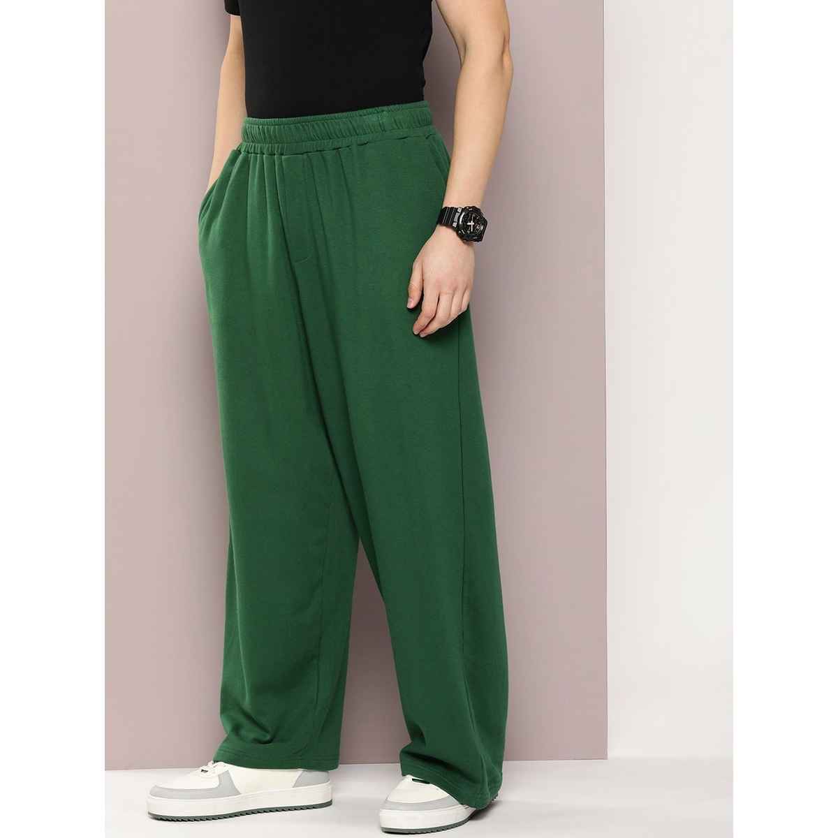 Dillinger Men's Light Weight Relaxed Baggy Knitted Pants | Green - XXL