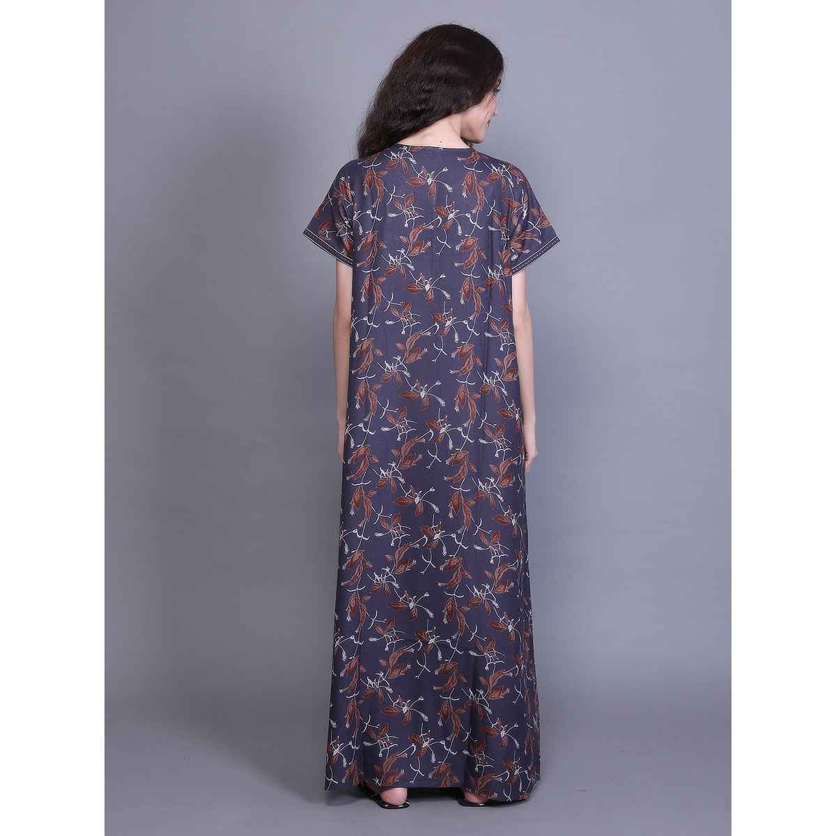 Evolove Women's Nighty Navy LNGAP3291NY-2XL