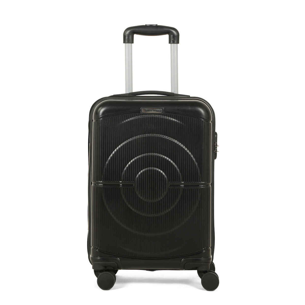 Teakwood Textured PP 48 L Telescopic Hard Luggage | Black - 55 cm