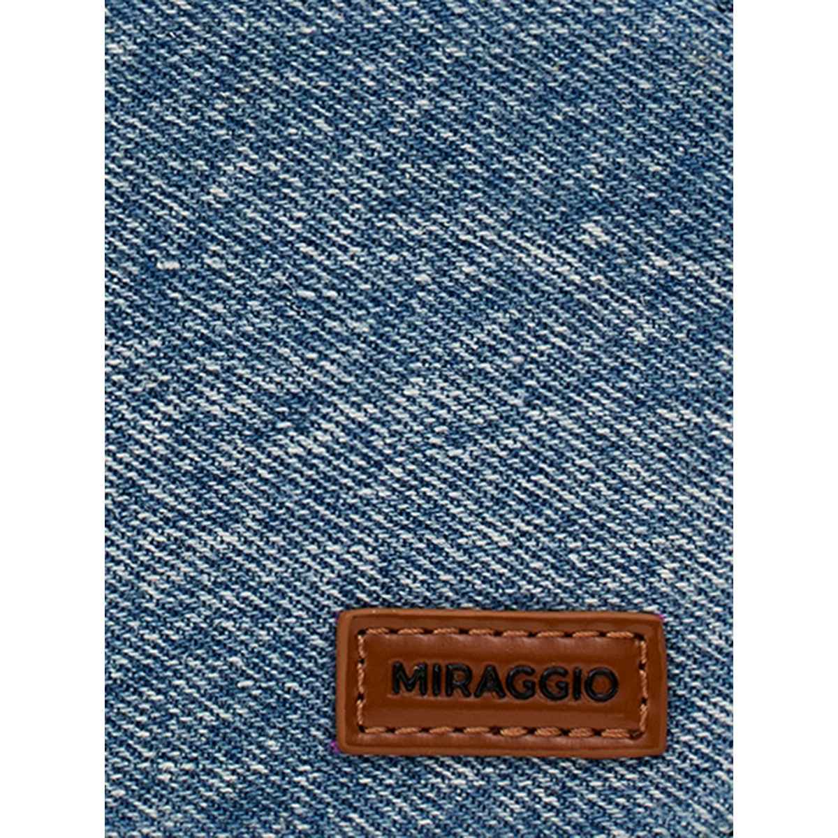 Miraggio Women's Textured Fabric Bi-Fold Wallet | Blue and Brown - One Size