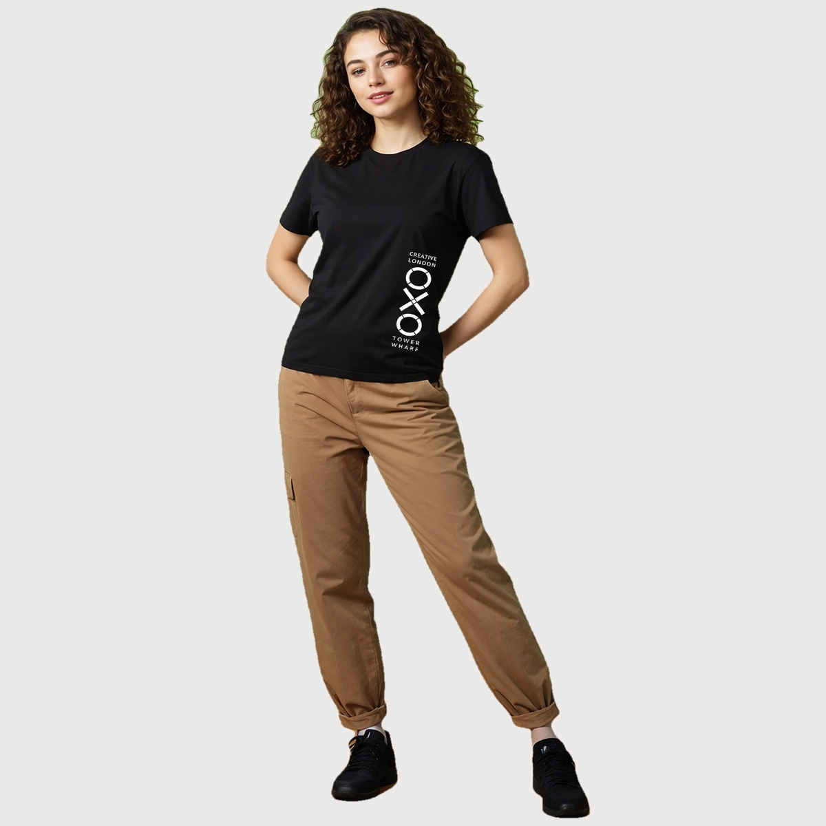 Smartees Women's Printed T-shirt | Black - XL