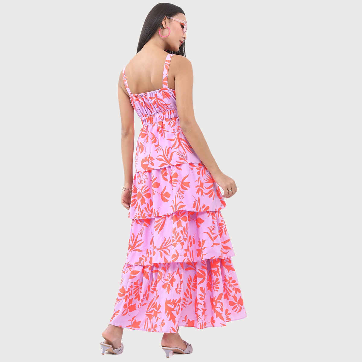Ketch Women's Floral Maxi Dress | Purple - XL
