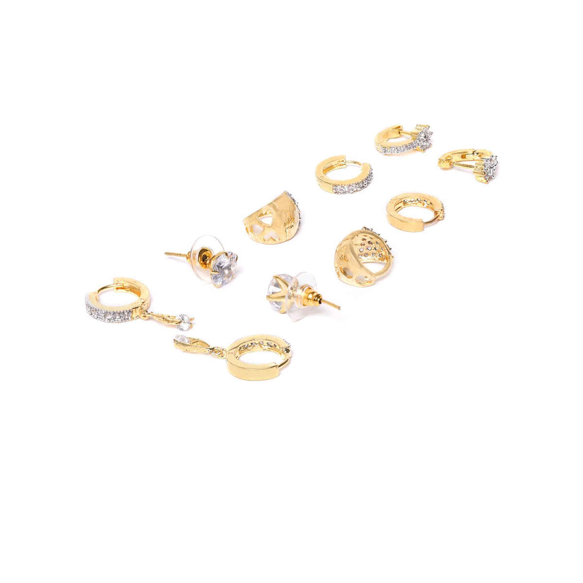 Youbella Jewellery Combo Of 6 American Diamond Earrings For Girls And Women(Ybecb - 12)