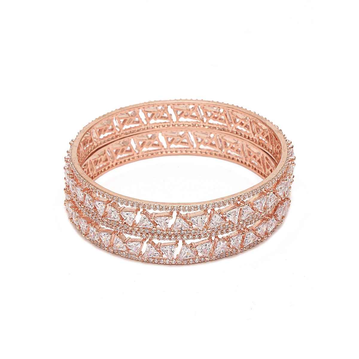 Youbella Jewellery Stylish American Diamond Studded Bangles For Girls And Women(Ybbn - 91891 - 2.4)