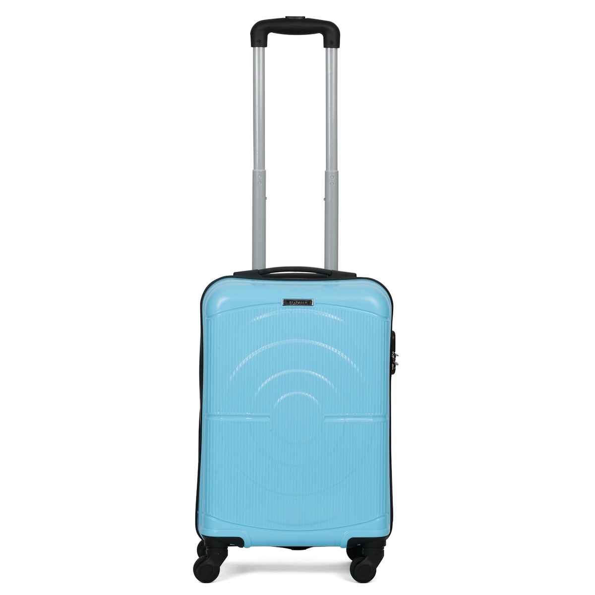 Teakwood Textured PP 32.2 L Retractable Hard Luggage | Astra Cyan - 55 cm