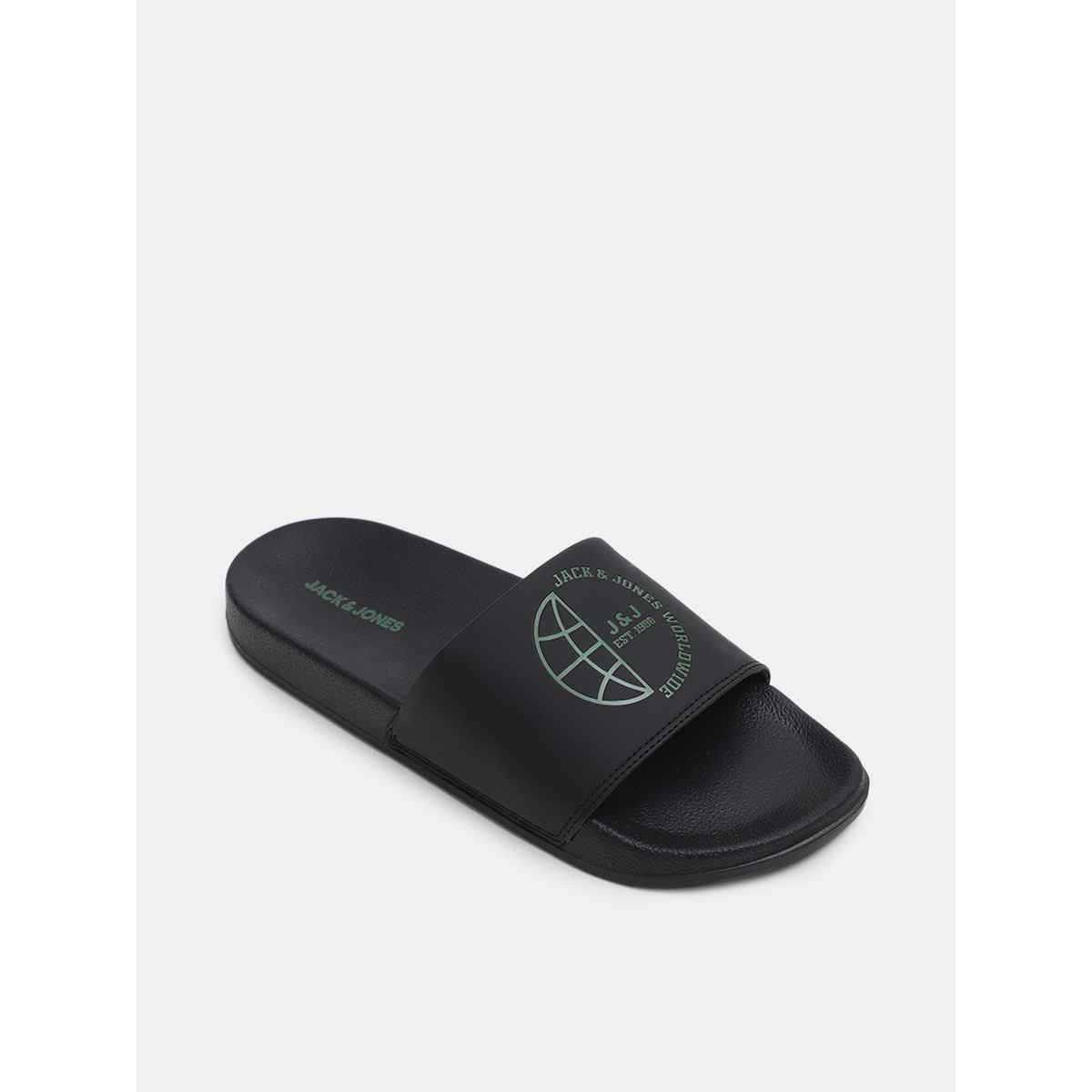 Jack & Jones Sizes Pool Sliders | Jet Black - 41