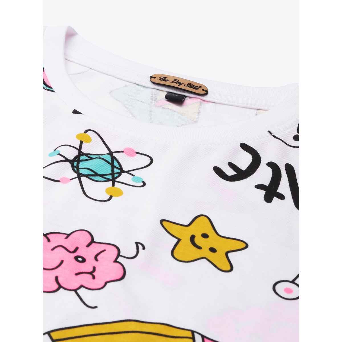 The Dry State Women's White T-shirts WTSH | 1112A | S