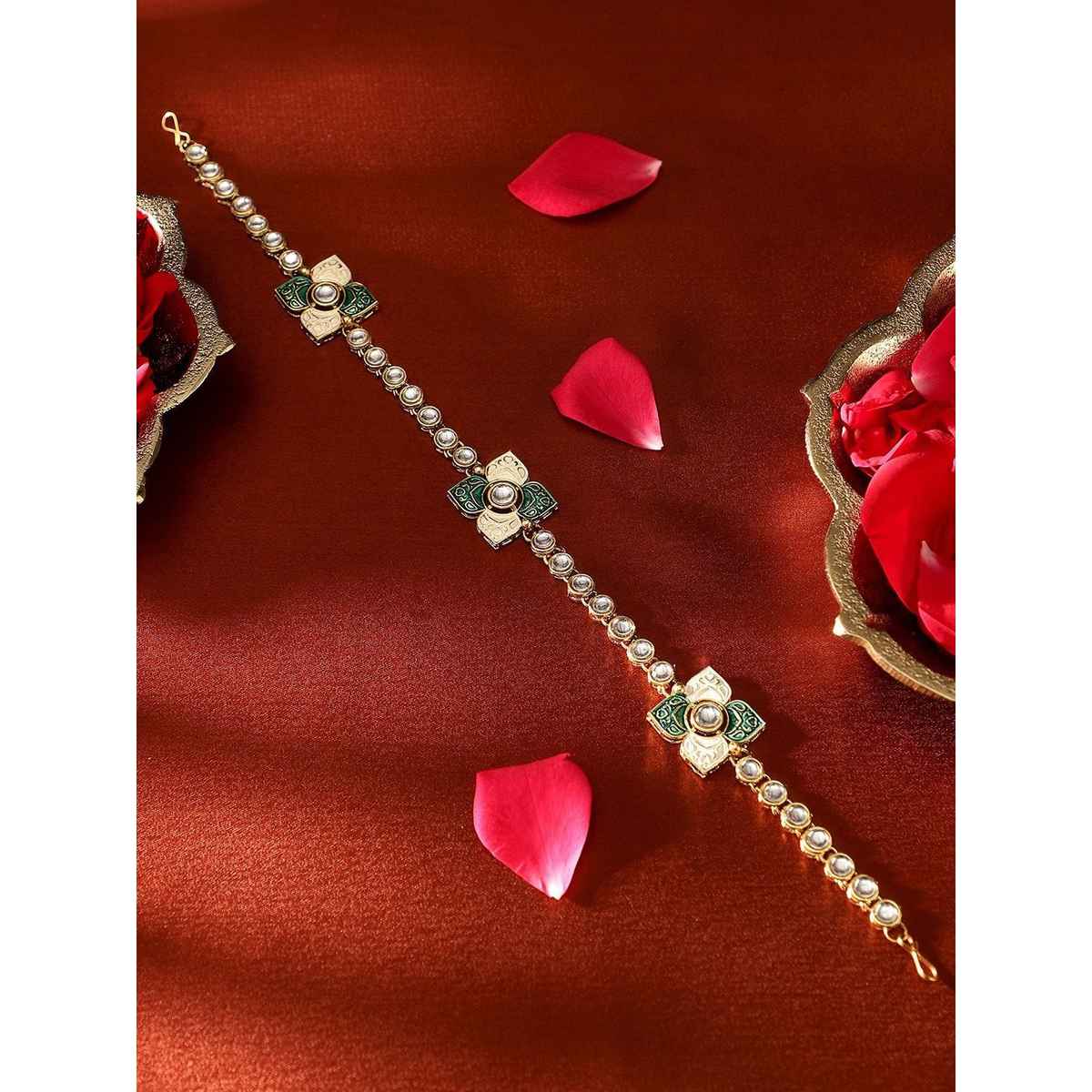 Priyaasi Gold Plated Kundan Studded Matha Patti