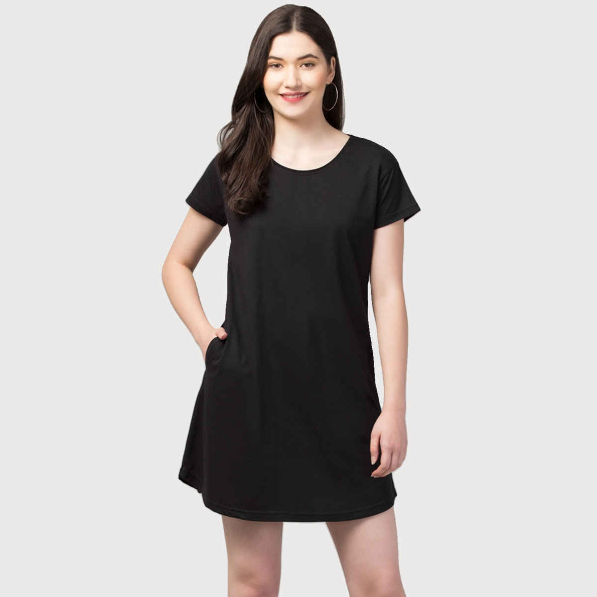 Fflirtygo Women's Cotton Sleep Tees Loungewear Gsn Black | XL