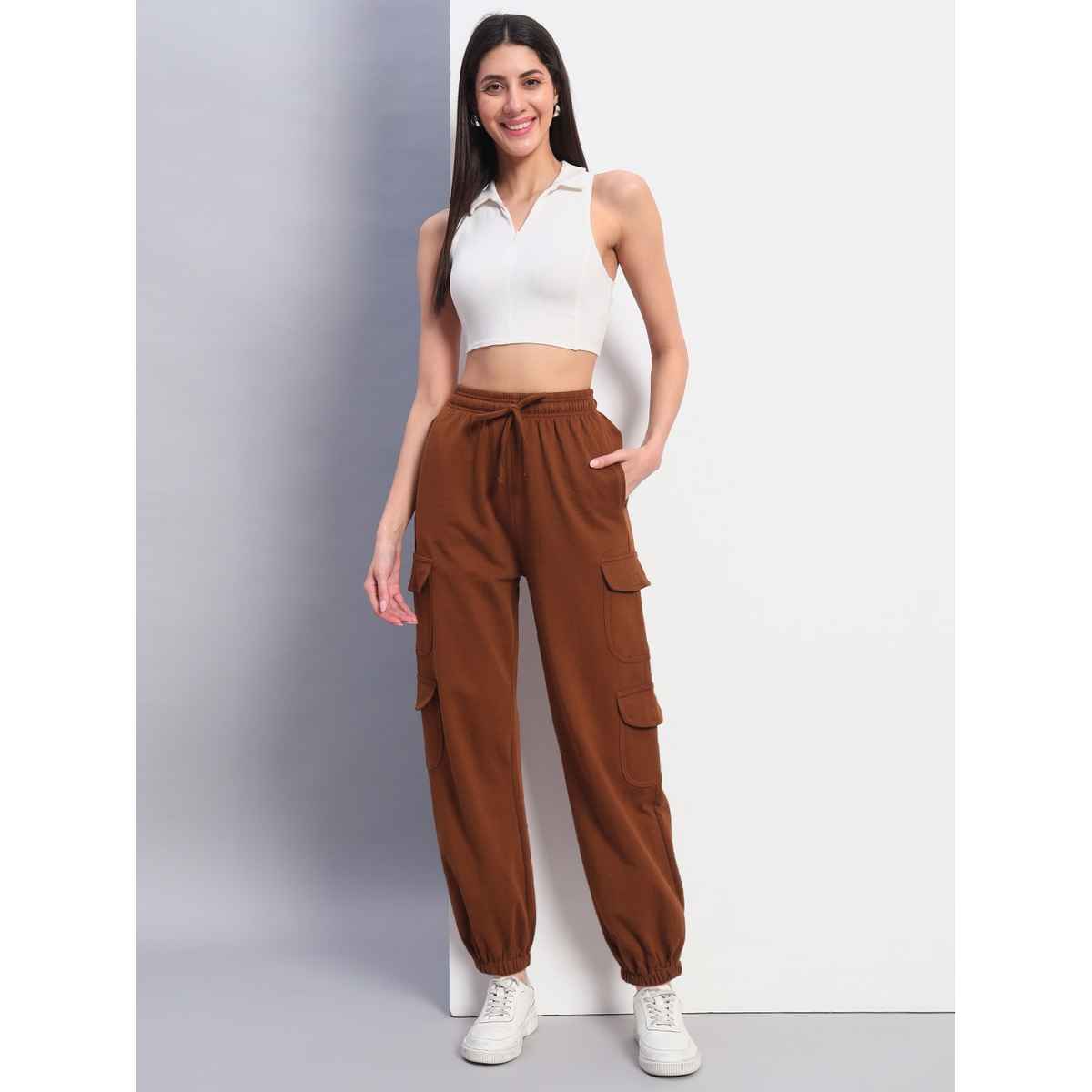 Q-rious Women's AdventureFlex Cargo Joggers | GLJ-CARGO | Brown - 34