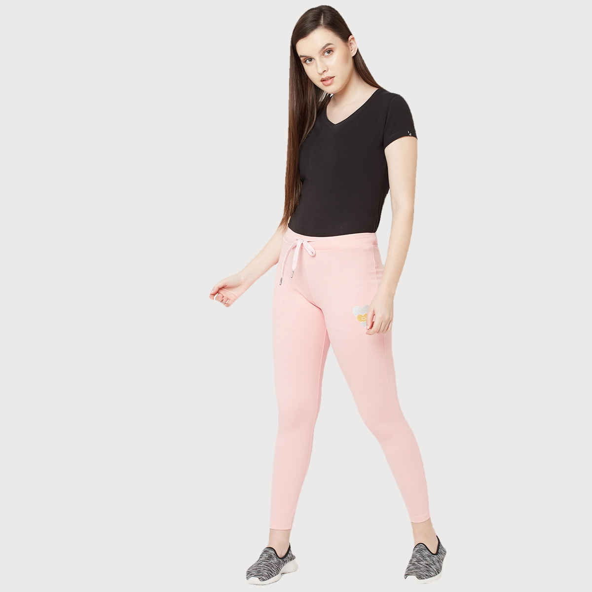 Sweet Dreams Women Solid Tights | Soft Pink - XXL