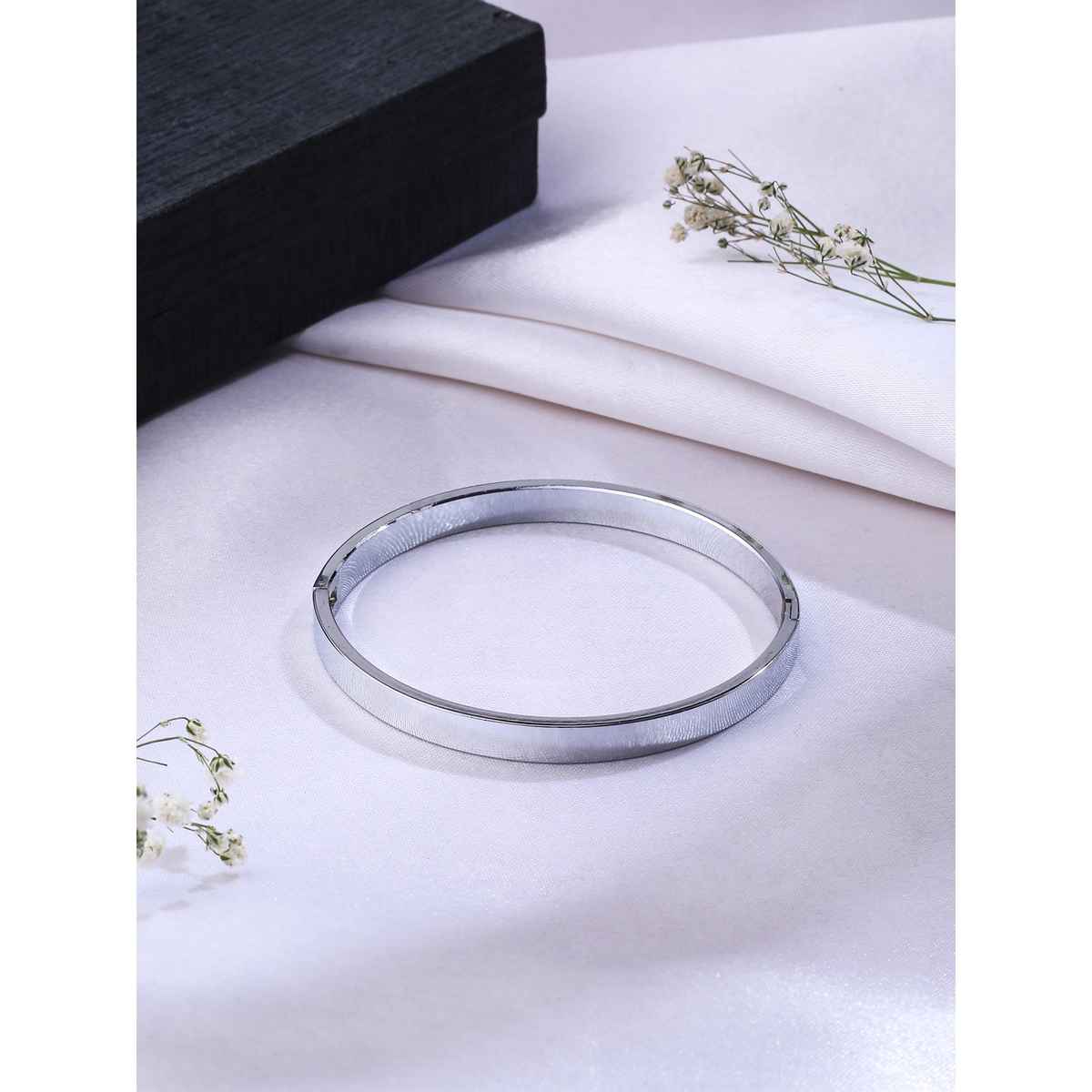 NVR Men's Stainless Steel Kada Bracelet | NVR2105