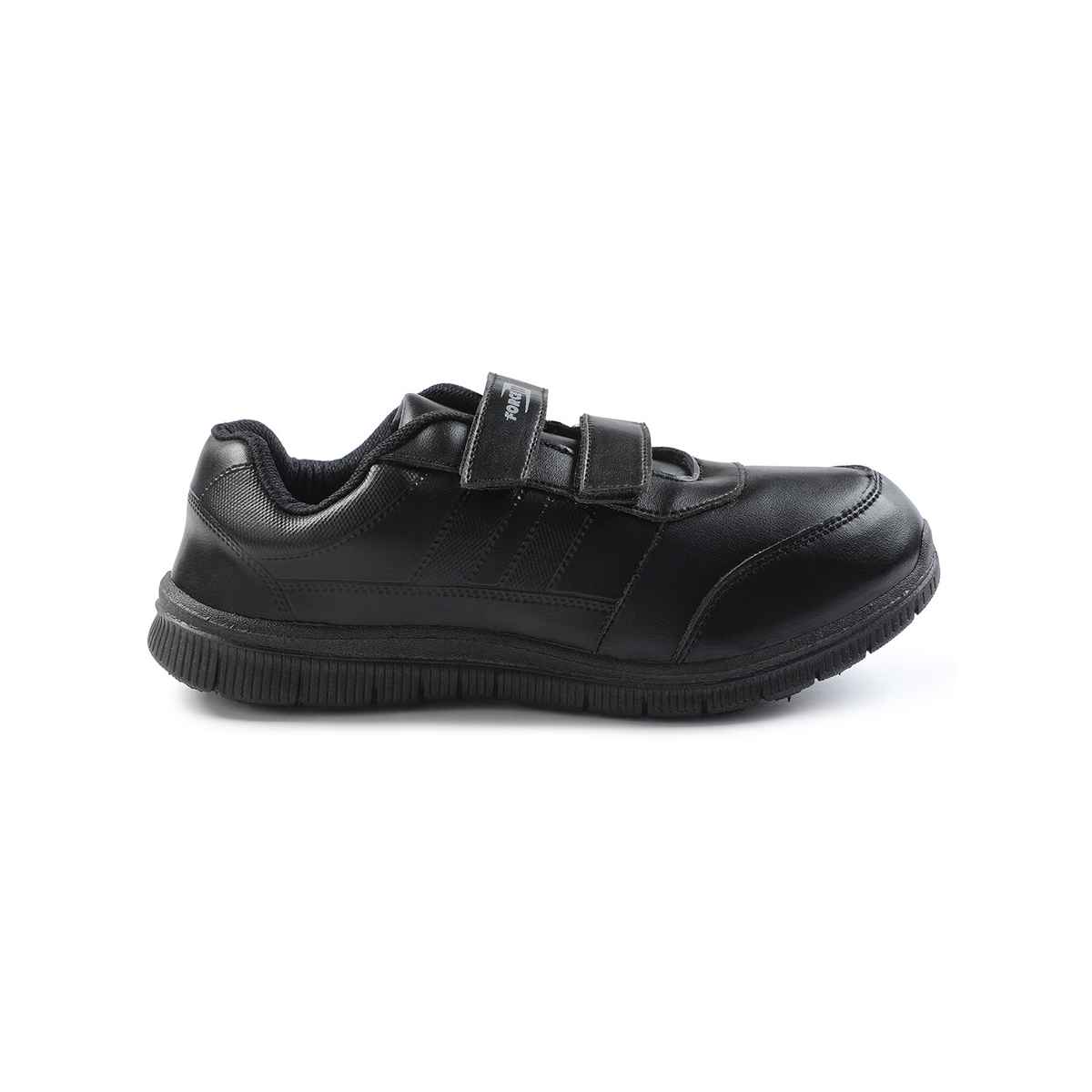 Liberty Force 10 Non Lacing Uniform School Shoes For Kids (8-8.5 Years) | Black - UK 2