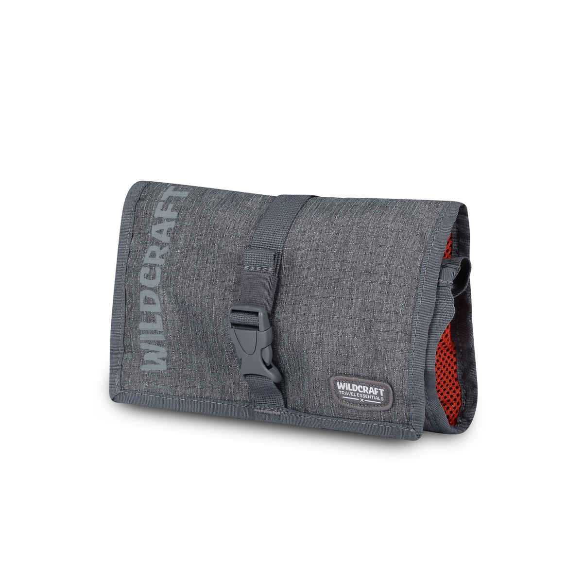 Wildcraft Unisex Textured Nylon 10 L Travel Toiletry Kit | Light Grey - Free Size