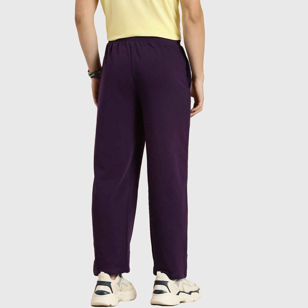 Dillinger Men's Lightweight Relaxed Fit Baggy Knitted Track Pants | Purple - S