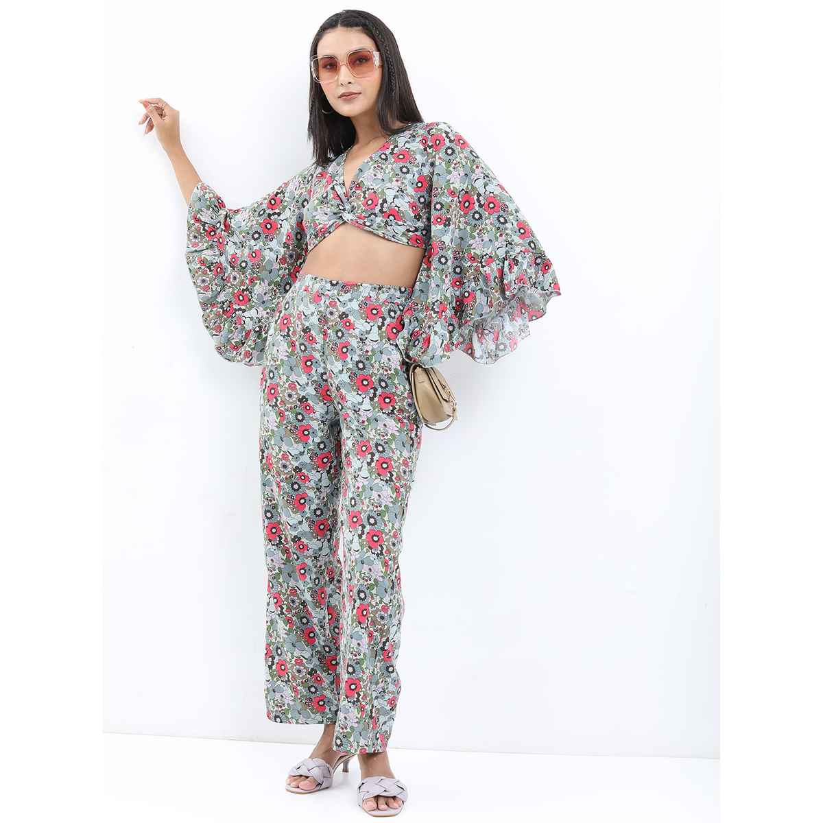 Ketch Women's Top with Trousers | Green - M