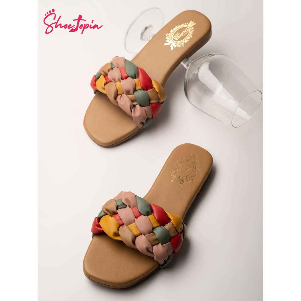 Shoetopia Women Tan Flats | UK 3