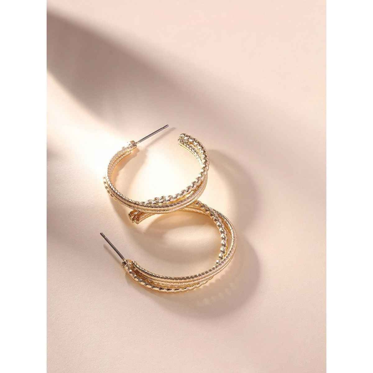 Priyaasi Fashion Gold Earrings-1