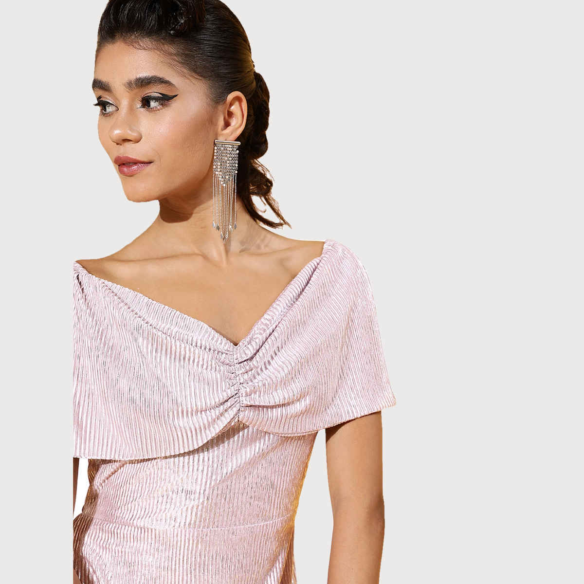 Athena Women Elegant Solid Gown for Days Lavender - S