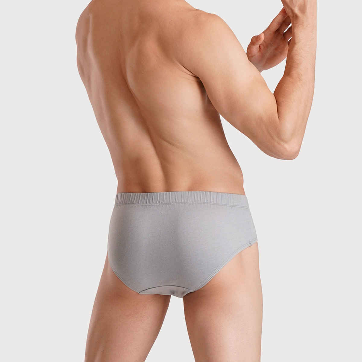 Fcuk Play Preston | Men s Briefs Pack of 2 | Ultimate Gray | Orange | M