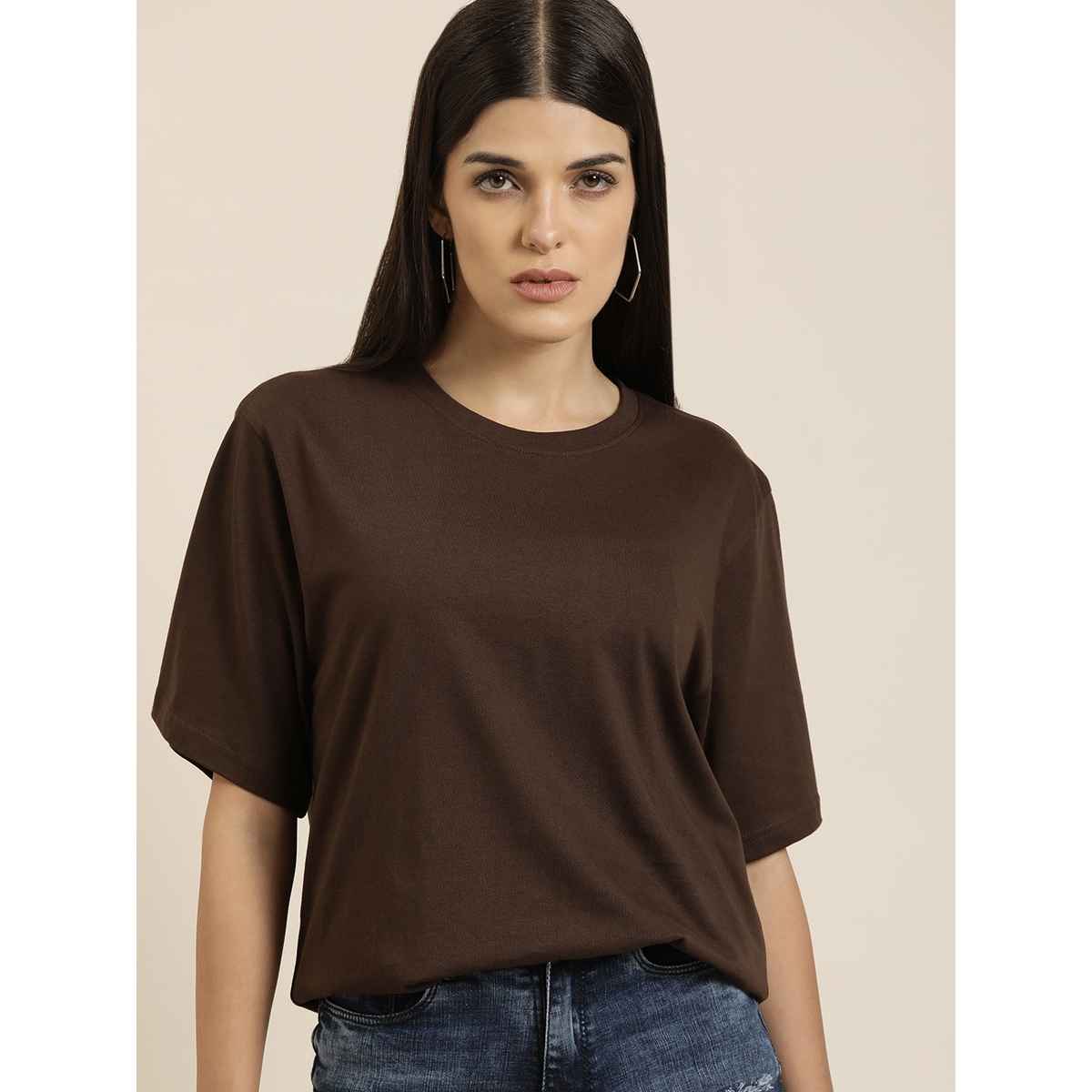 Dillinger Women's T-shirt | DLWOP001CHO | Chocolate Brown - XS