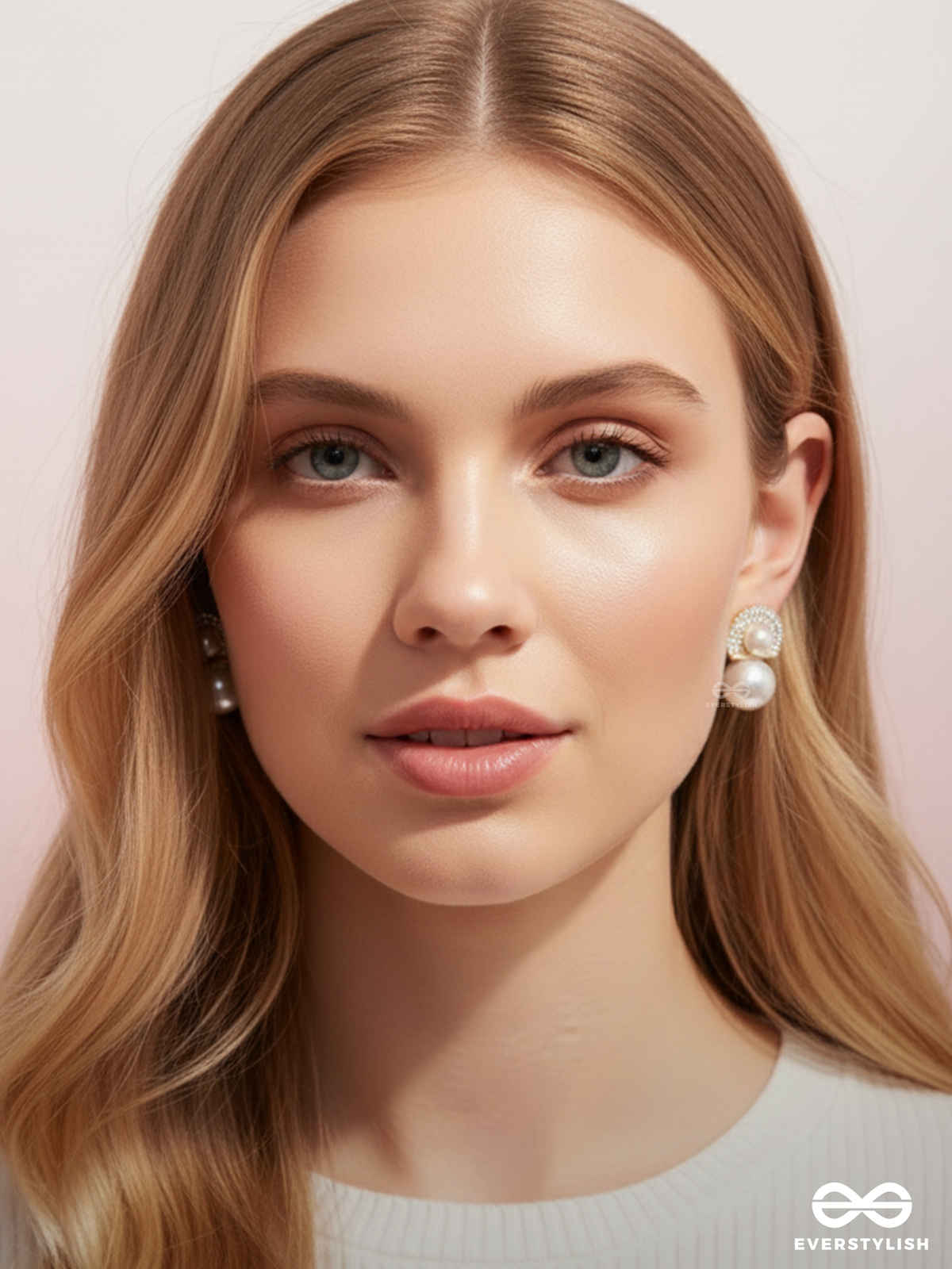 Everstylish Crystal Orbits -Crystal Studded Statement Earrings With Dropping Pearls|JEW1107919