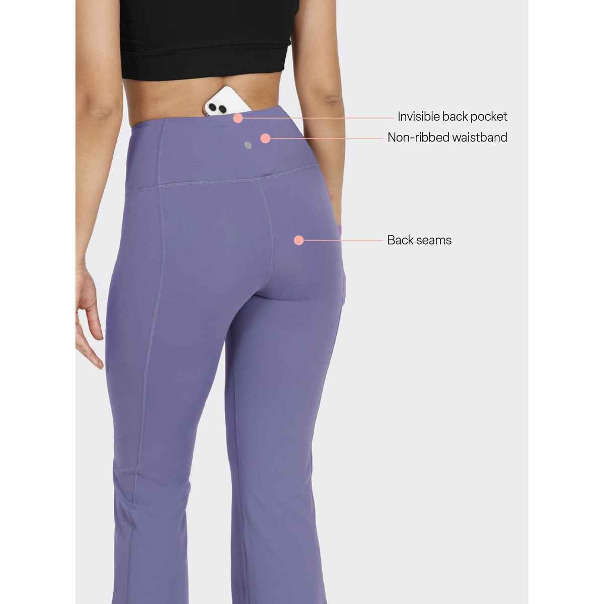Blissclub Women's Ultimate Flare Pants - Lite Monica Mauve | L