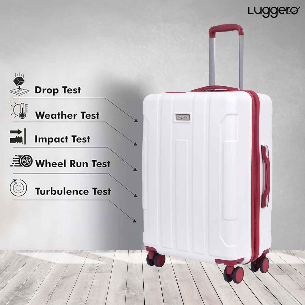 Luggero Candy - Off - White - L Trolley Bag