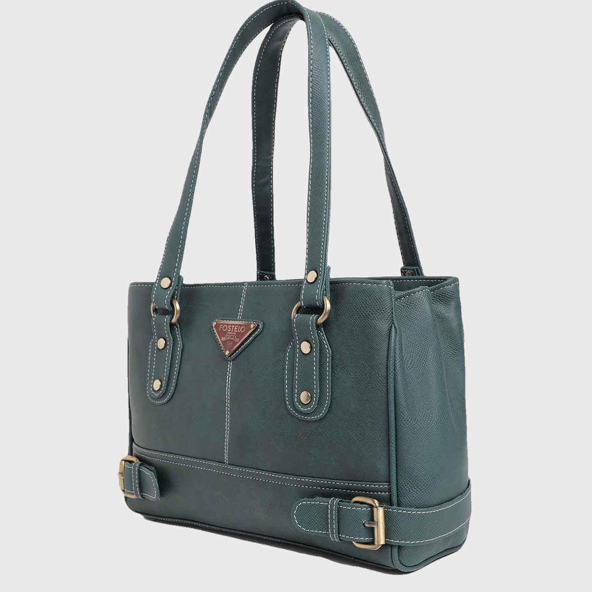 Fostelo Women's Vegan Leather Cuckoo Handbags Shoulder Hobo Bag Ladies Purse | Green | Large