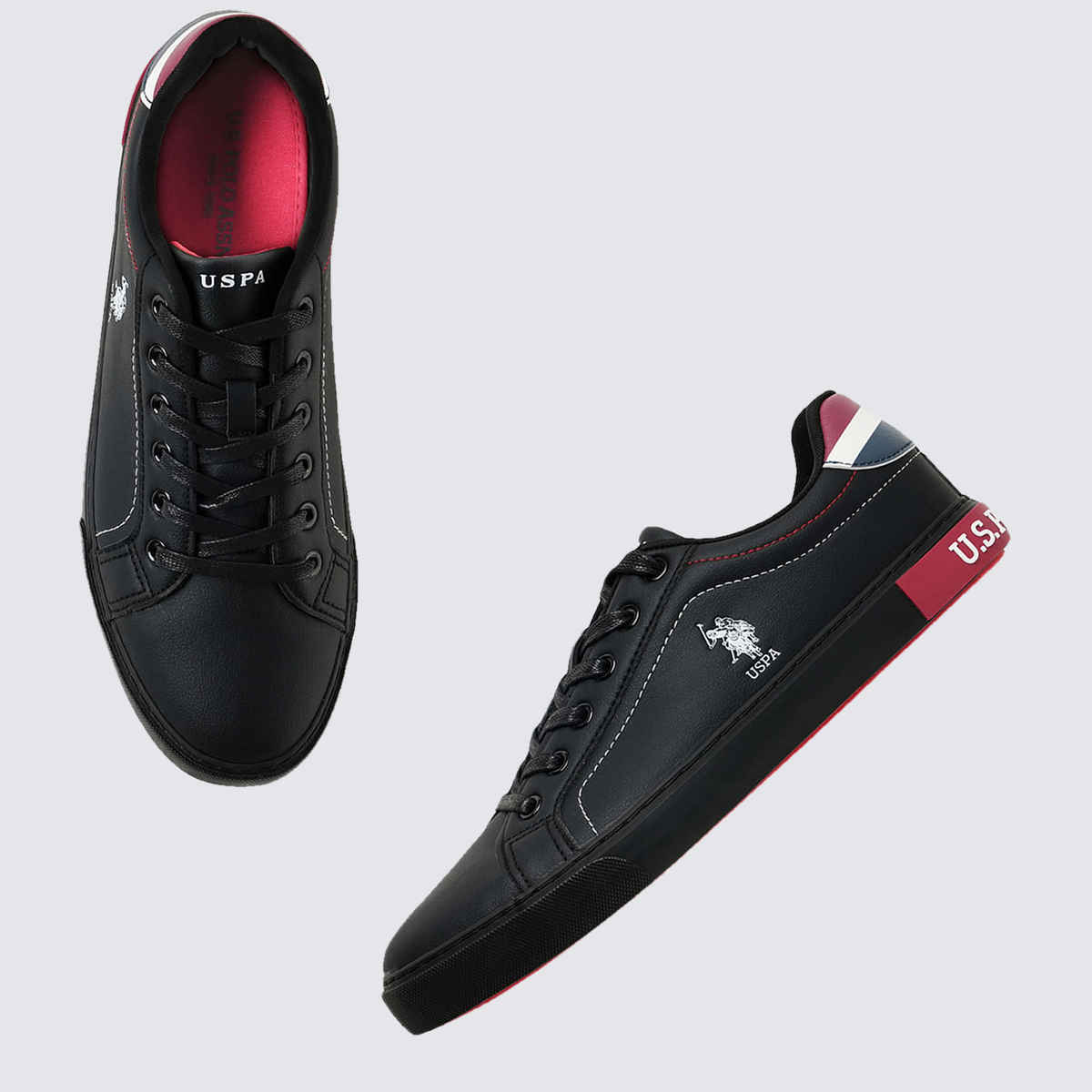 USPA Round Toe Rojas 4.0 Sneakers For Men - Black - 8