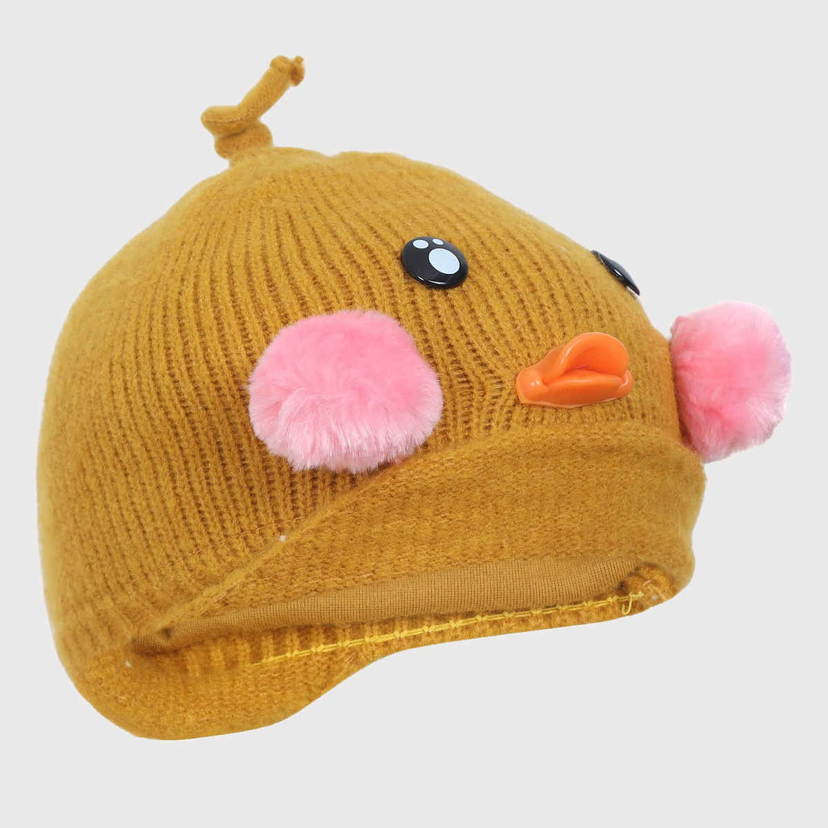 Fabseasons Unisex Wool Skull Cap | Yellow | 2 - 5 years