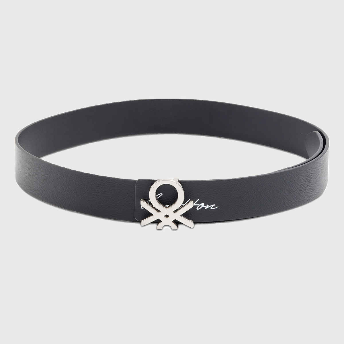 United Colors Of Benetton Men's Solid Leather Reversible Belt | Black Malaga - 36 Inches