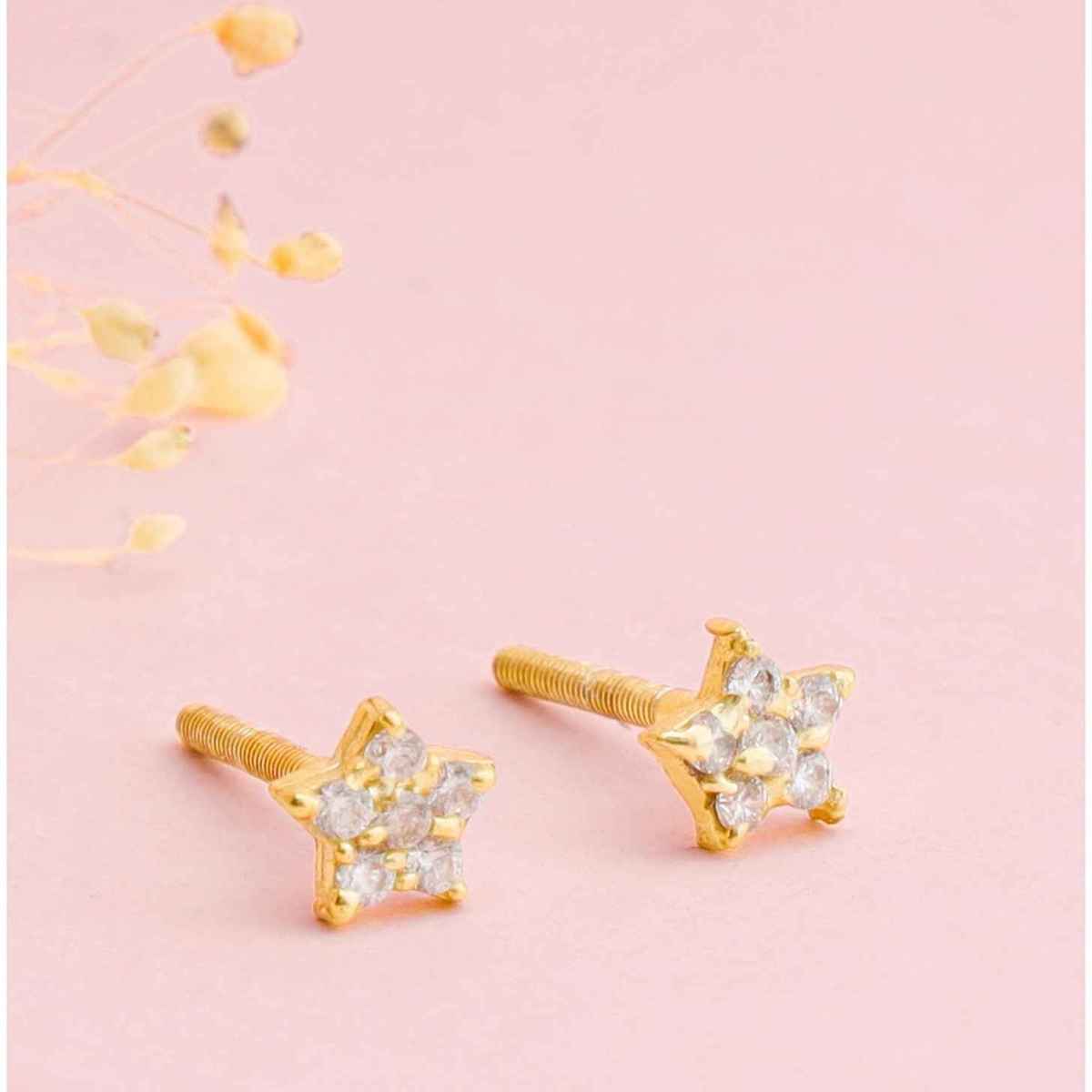 GIVA Golden Star Constellation Studs