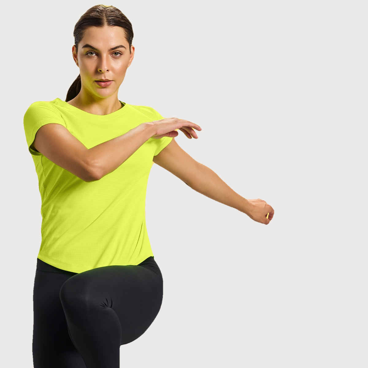 Boldfit Women's Sports T-shirt Quick Dry Fit Gym Sports Casual Wear | Fluoro - M