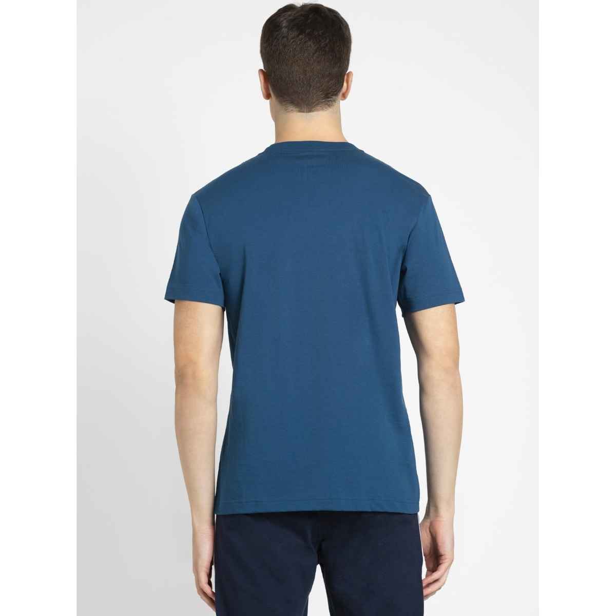 Jockey Men Cotton Rich Round Neck Half Sleeve T-shirt | Teal - M