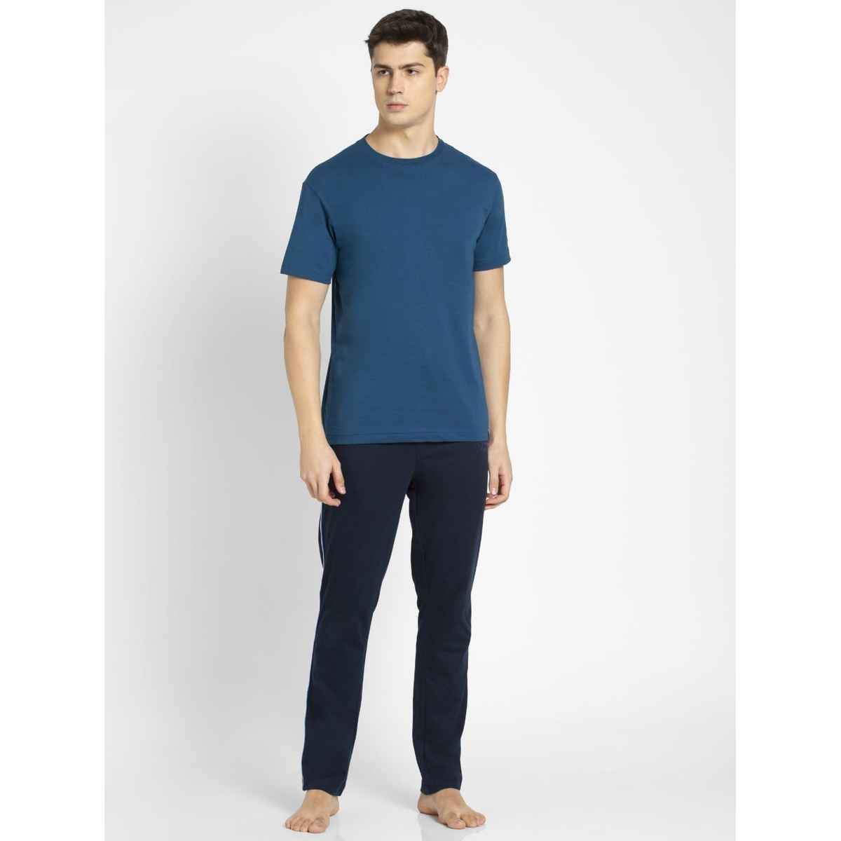 Jockey Men Cotton Rich Round Neck Half Sleeve T-shirt | Teal - M