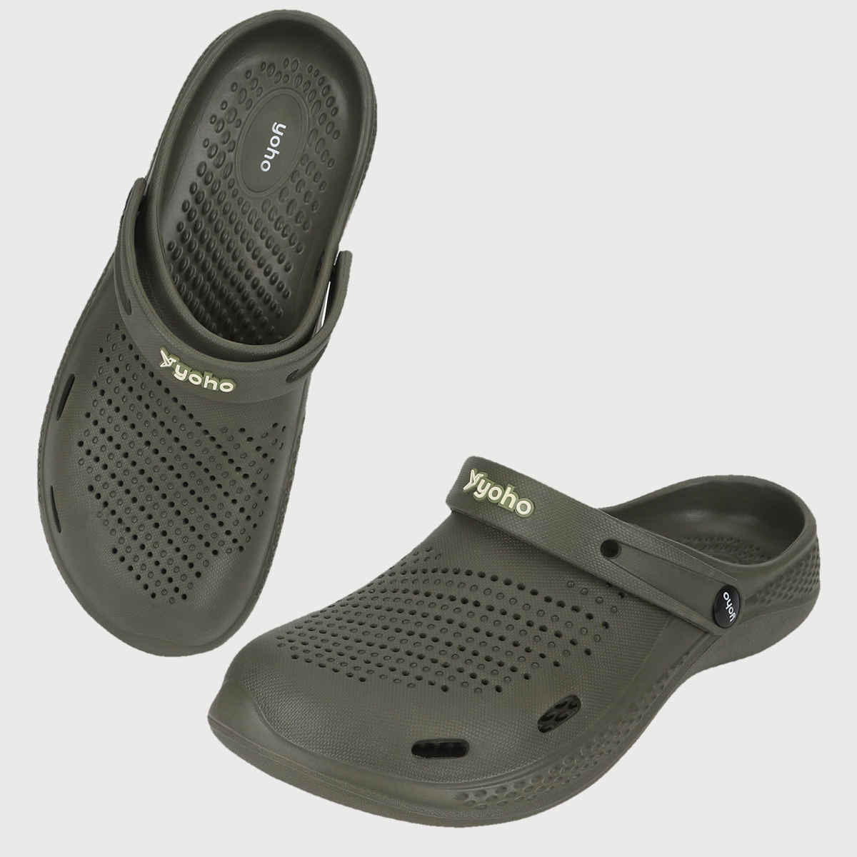 Yoho Men Classic Clogs Olive Green - UK7