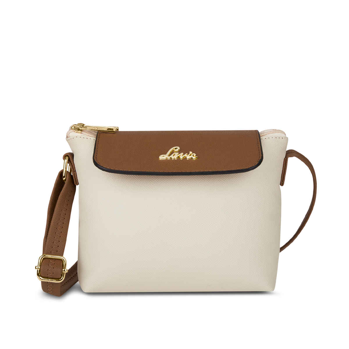 Lavie Women's Colourblock Rove Flap Crossbody Sling Bag | Ladies Purse Handbag | Off White