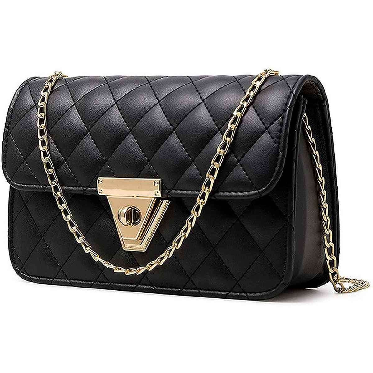 Fargo Black Sling Bag Women's Leatherette Sling Bag | FGO-275