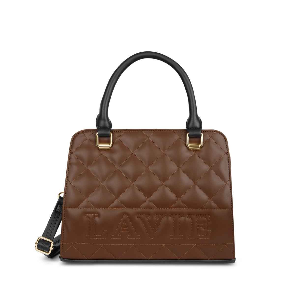 Lavie Womens Quilt Joanna Small Satchel Handbag D Tan