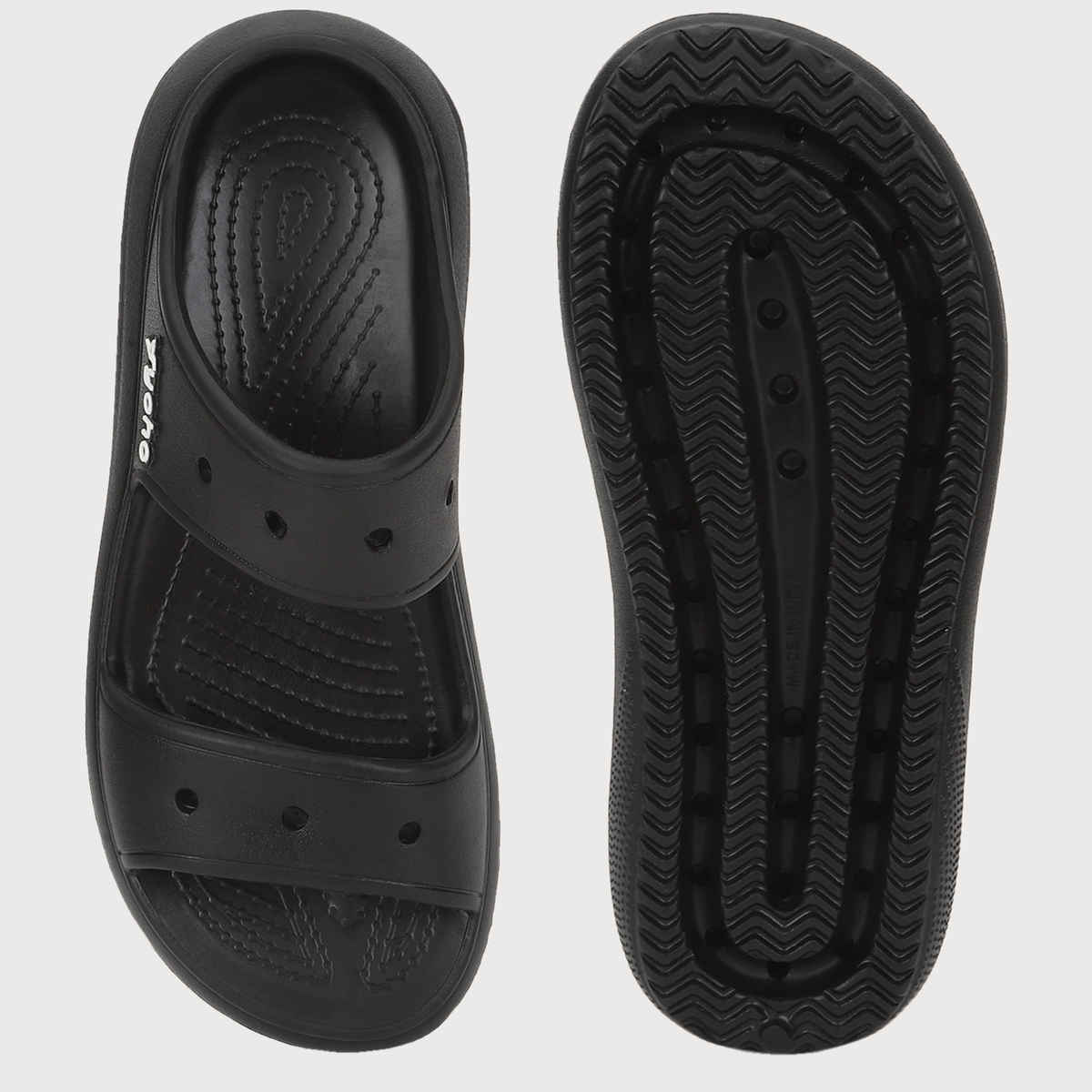 Yoho Women Double Strap Clog Classic Black - UK6