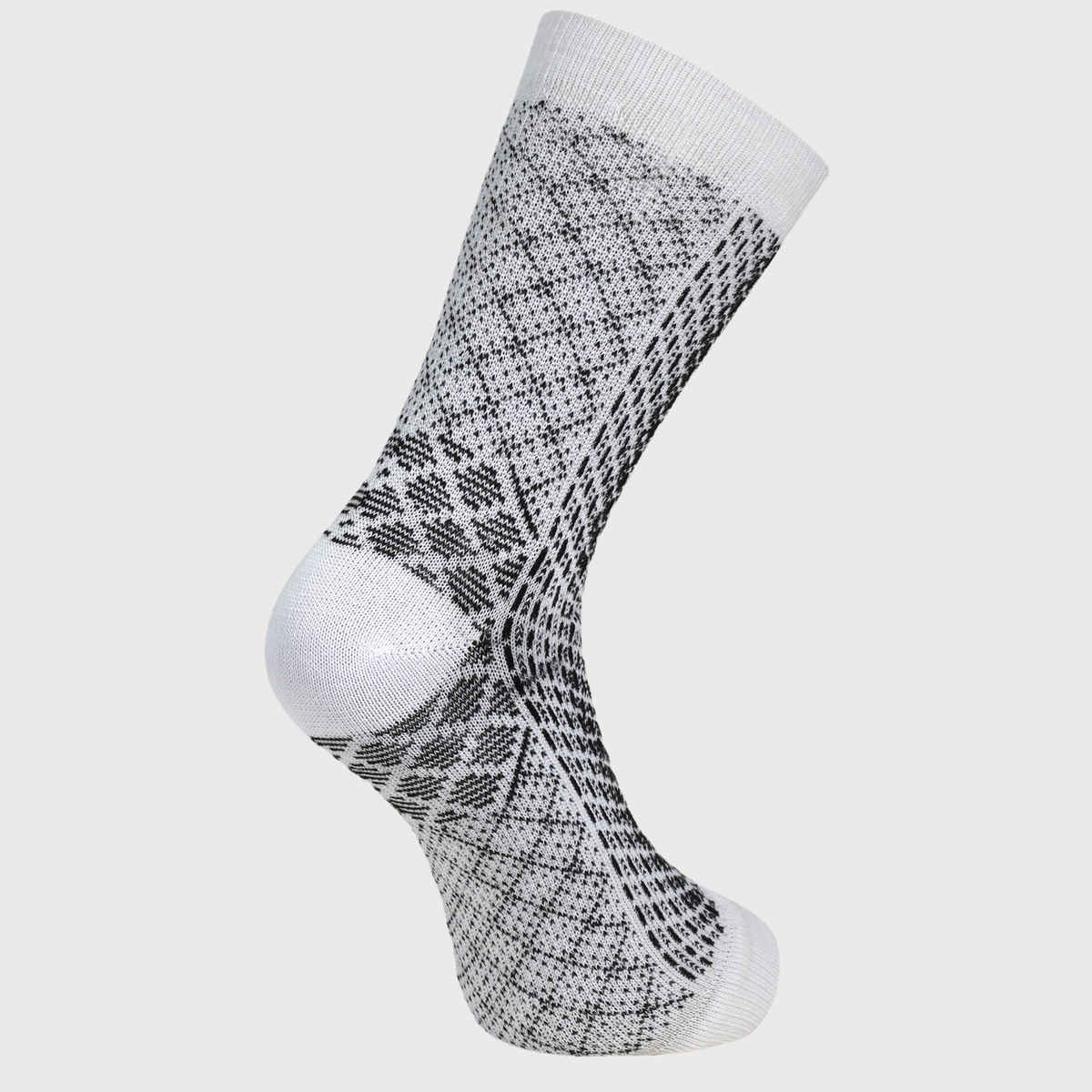 Beyond Unisex 80% Cotton, 14% Lycra, 3% Nylon, and 3% Elastane Socks | White - Free Size