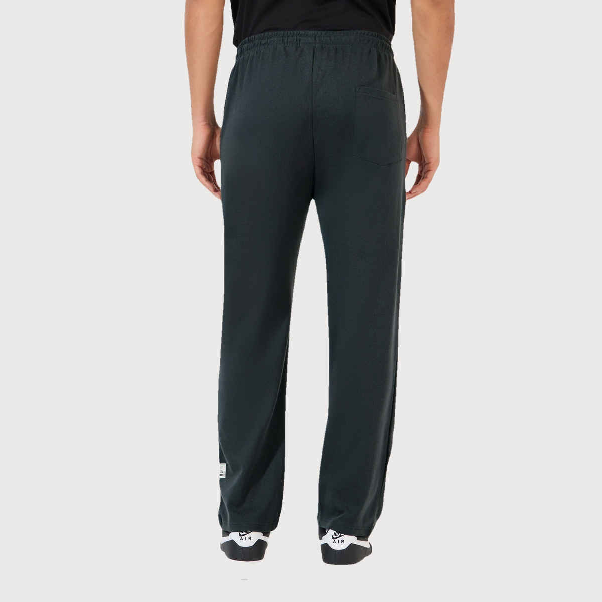 Styli Men's Oversized Interlock Joggers with Badge Detail and Contrast Drawcord | Charcoal - XXL