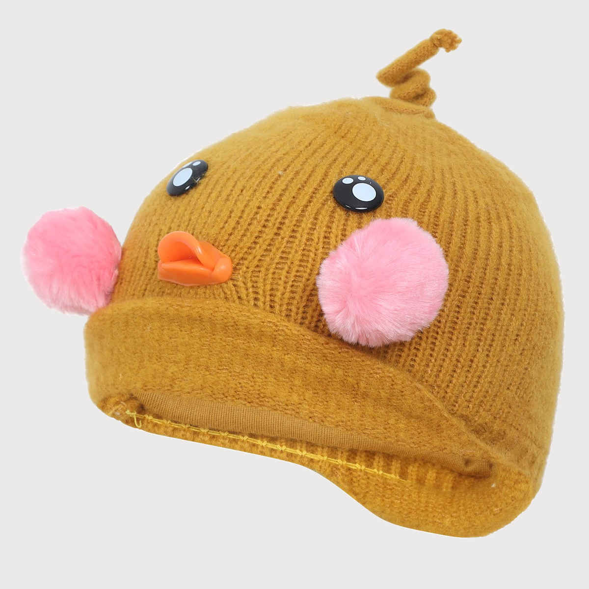 Fabseasons Unisex Wool Skull Cap | Yellow | 2 - 5 years