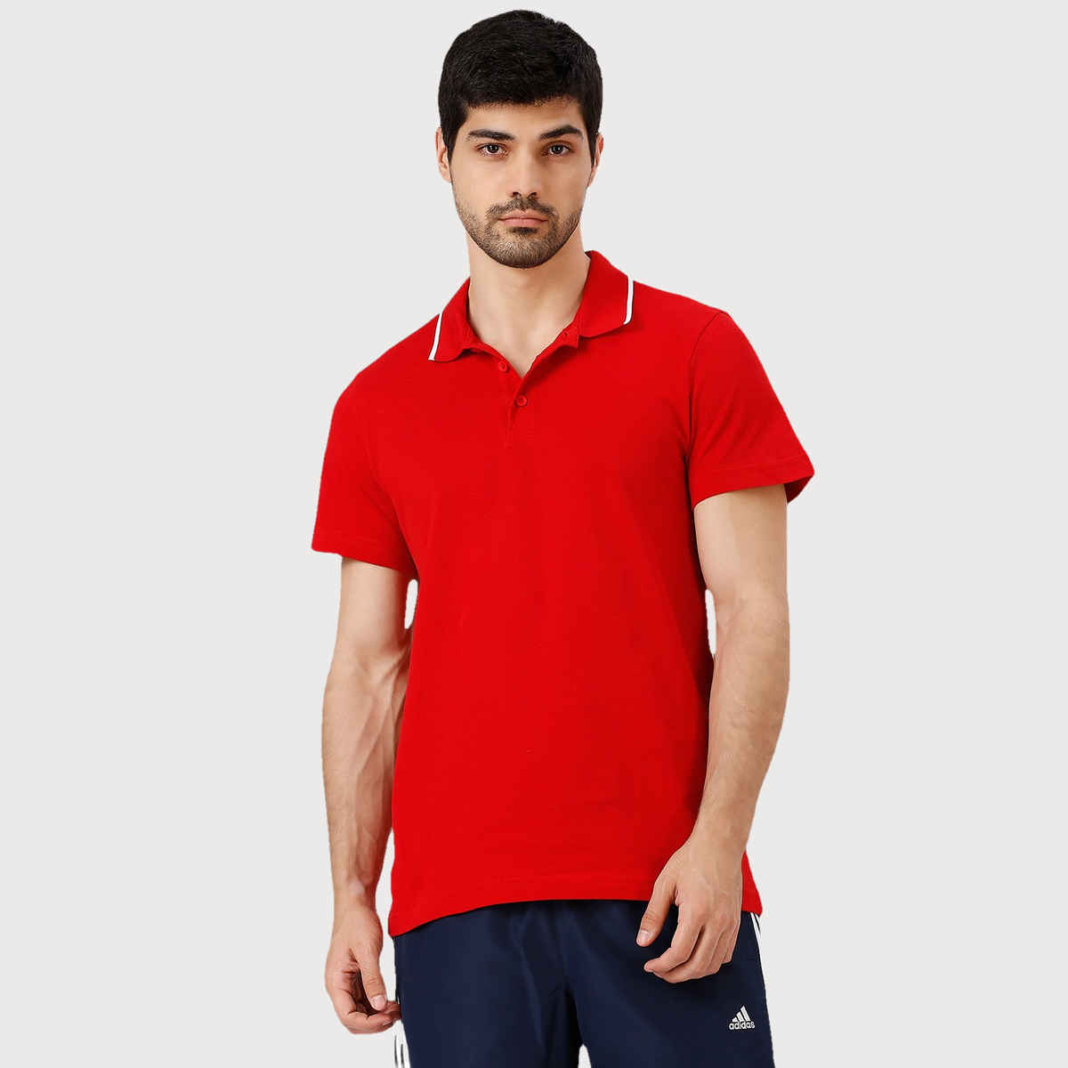 Adidas Men's Solid Red Polo T-Shirt | M | IX3313