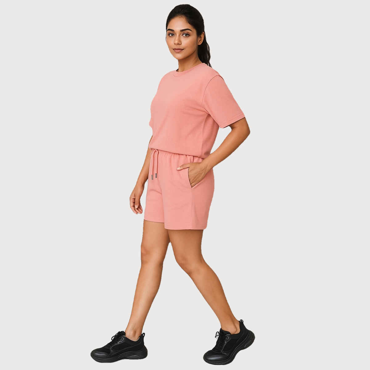 EQL Women's Pure Cotton Shorts | Coral - L