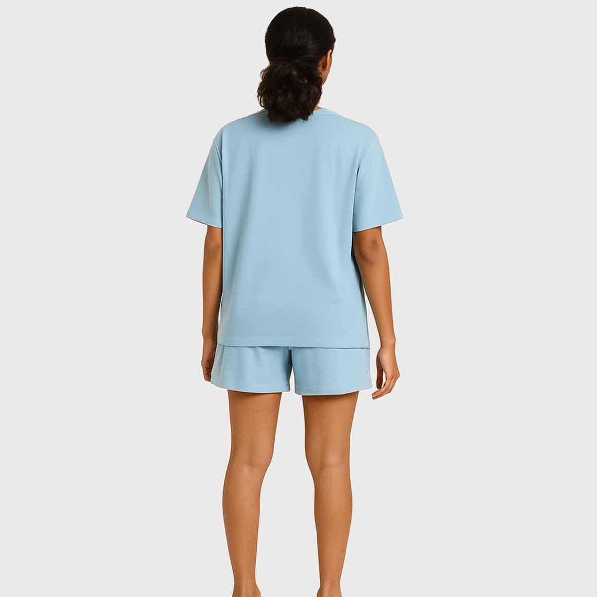 EQL Women's Pure Cotton Shorts | Light Blue - L