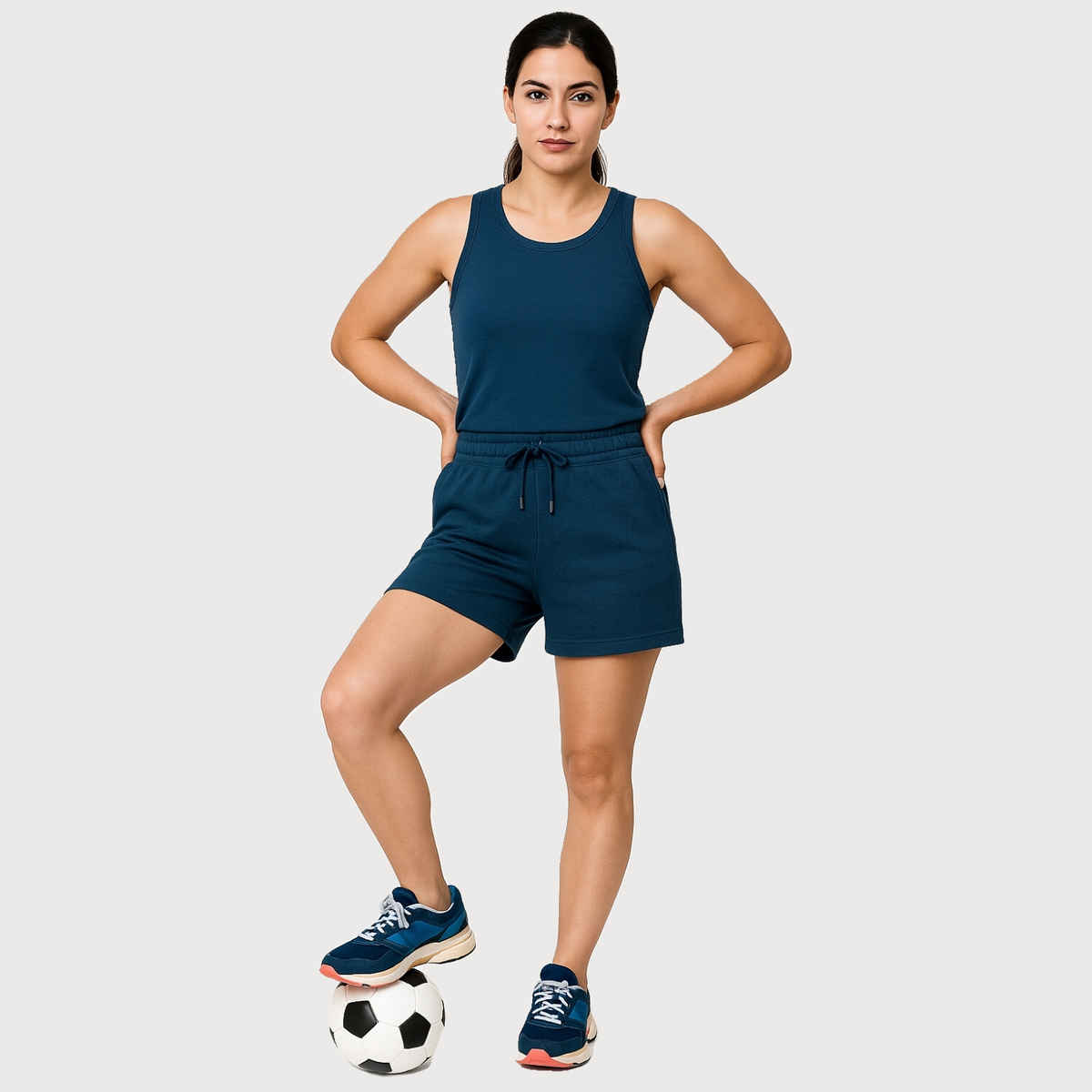 EQL Women's Pure Cotton Shorts | Teal - L